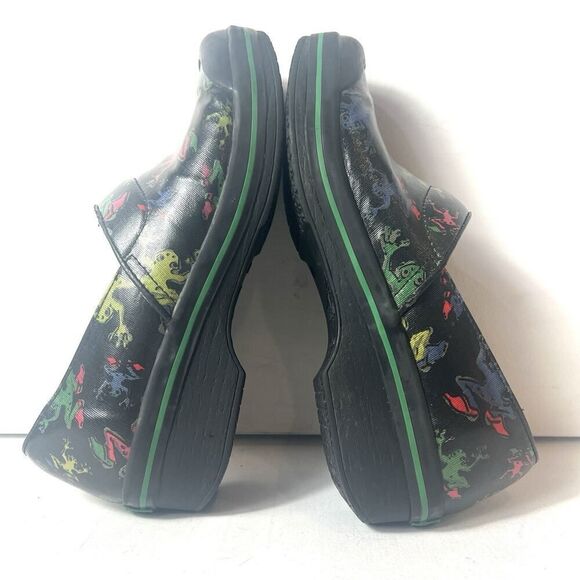 Dansko Glossy Frogs Print Synthetic Clog Womens EU 41 US 10.5-11 Comfort Slip On - Picture 5 of 11